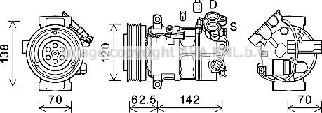 Prasco VOK191 - Kompresors, Gaisa kond. sistēma www.autospares.lv