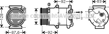 Prasco VOK184 - Kompresors, Gaisa kond. sistēma www.autospares.lv