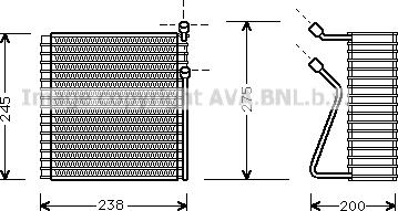 Prasco VOV091 - Iztvaikotājs, Gaisa kondicionēšanas sistēma www.autospares.lv