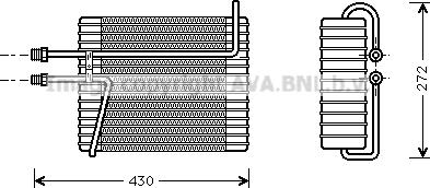 Prasco VOV026 - Iztvaikotājs, Gaisa kondicionēšanas sistēma www.autospares.lv