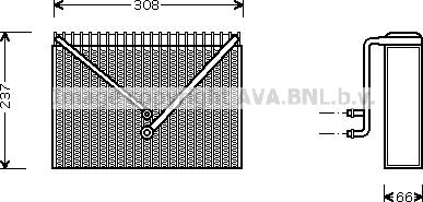 Prasco VOV106 - Iztvaikotājs, Gaisa kondicionēšanas sistēma www.autospares.lv