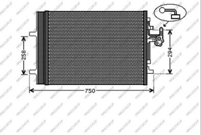 Prasco VV046C002 - Kondensators, Gaisa kond. sistēma www.autospares.lv