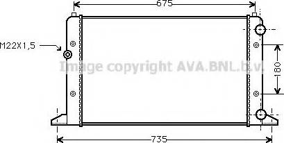 Prasco VWA2160 - Radiators, Motora dzesēšanas sistēma www.autospares.lv