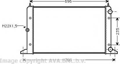 Prasco VWA2134 - Radiators, Motora dzesēšanas sistēma www.autospares.lv