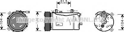 Prasco VWAK164 - Kompresors, Gaisa kond. sistēma www.autospares.lv