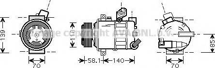 Prasco VWK302 - Kompresors, Gaisa kond. sistēma www.autospares.lv