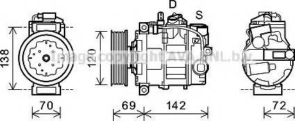 Prasco VWK321 - Kompresors, Gaisa kond. sistēma www.autospares.lv