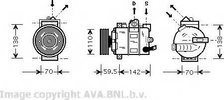 Prasco VWK258 - Kompresors, Gaisa kond. sistēma www.autospares.lv