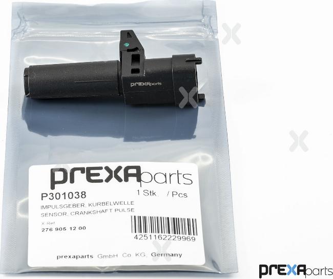 PREXAparts P301038 - Impulsu devējs, Kloķvārpsta www.autospares.lv