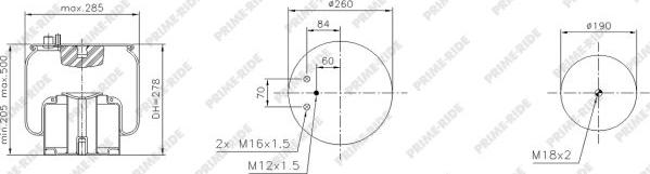 Prime-Ride 1R11-885 - Pneimoatsperes spilvens, Pneimopiekare www.autospares.lv