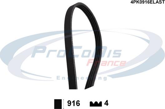 Procodis France 4PK0916ELAST - Ķīļrievu siksna www.autospares.lv