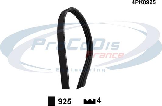 Procodis France 4PK0925 - V-Ribbed Belt www.autospares.lv