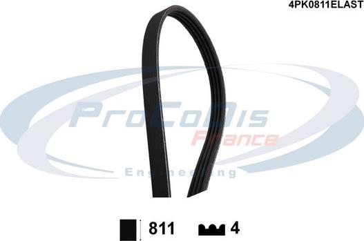 Procodis France 4PK0811ELAST - Ķīļrievu siksna www.autospares.lv