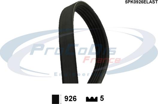 Procodis France 5PK0926ELAST - Ķīļrievu siksna autospares.lv