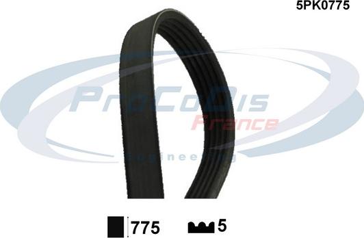 Procodis France 5PK0775 - Поликлиновой ремень www.autospares.lv