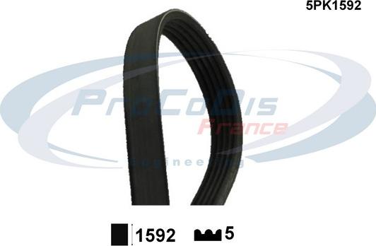 Procodis France 5PK1592 - Поликлиновой ремень www.autospares.lv