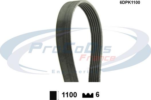 Procodis France 6DPK1100 - V-Ribbed Belt www.autospares.lv