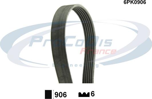 Procodis France 6PK0906 - Ķīļrievu siksna www.autospares.lv