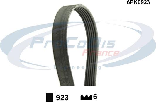 Procodis France 6PK0923 - V-Ribbed Belt www.autospares.lv