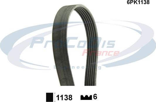 Procodis France 6PK1138 - Ķīļrievu siksna autospares.lv