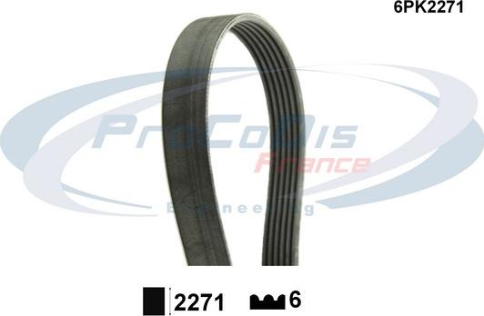 Procodis France 6PK2271 - Ķīļrievu siksna www.autospares.lv