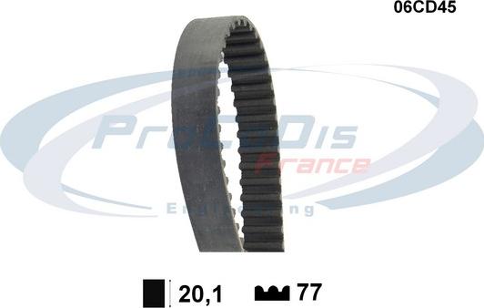 Procodis France 06CD45 - Зубчатый ремень ГРМ www.autospares.lv