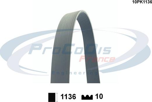 Procodis France 10PK1136 - Ķīļrievu siksna autospares.lv