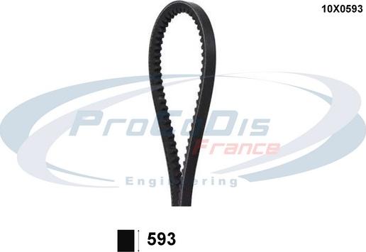 Procodis France 10X0593 - Клиновой ремень, поперечные рёбра www.autospares.lv