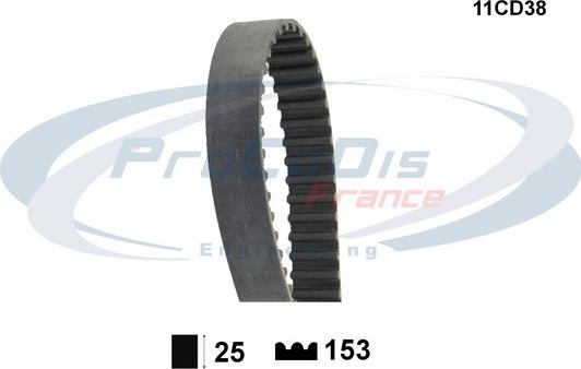 Procodis France 11CD38 - Зубчатый ремень ГРМ www.autospares.lv