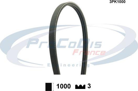 Procodis France 3PK1000 - Ķīļrievu siksna www.autospares.lv