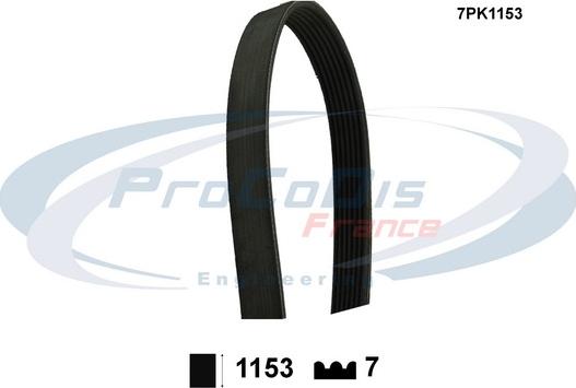 Procodis France 7PK1153 - Ķīļrievu siksna autospares.lv