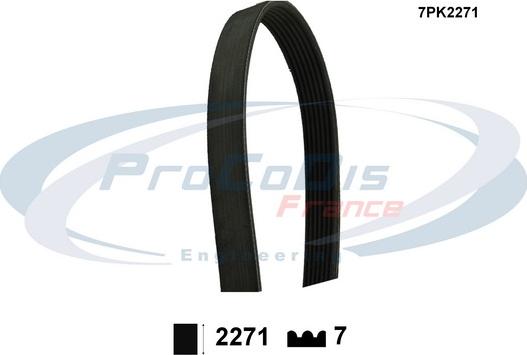 Procodis France 7PK2271 - Ķīļrievu siksna autospares.lv