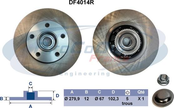 Procodis France DF4014R - Bremžu diski www.autospares.lv