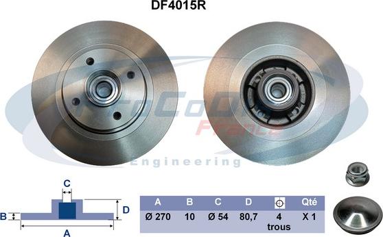 Procodis France DF4015R - Bremžu diski autospares.lv