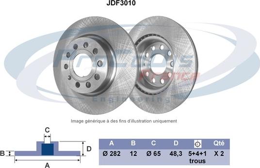 Procodis France JDF3010 - Bremžu diski autospares.lv