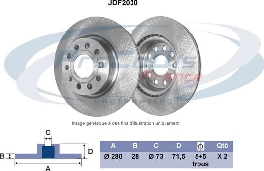 Procodis France JDF2030 - Bremžu diski autospares.lv