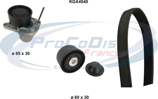 Procodis France KGA4040 - Ķīļrievu siksnu komplekts www.autospares.lv