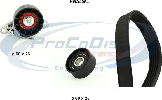 Procodis France KGA4054 - Ķīļrievu siksnu komplekts autospares.lv