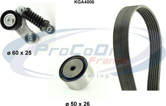 Procodis France KGA4006 - Поликлиновый ременный комплект www.autospares.lv