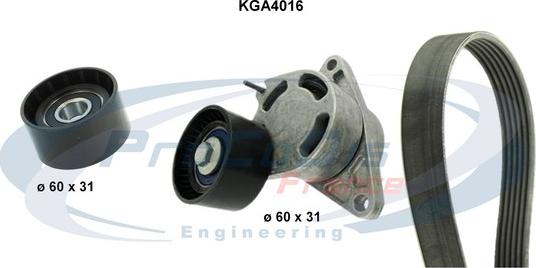 Procodis France KGA4016 - Поликлиновый ременный комплект www.autospares.lv