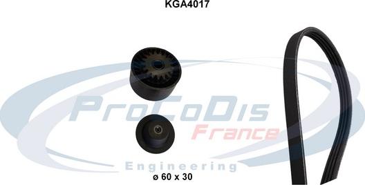 Procodis France KGA4017 - Ķīļrievu siksnu komplekts www.autospares.lv