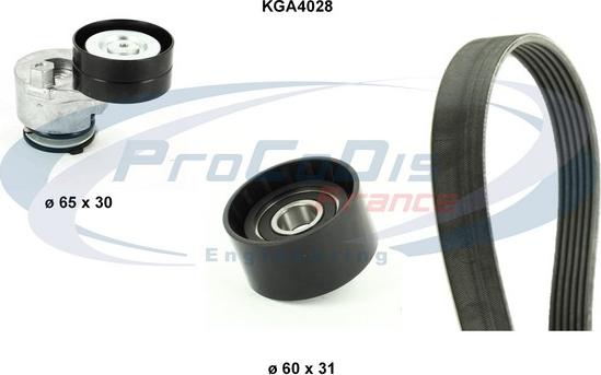 Procodis France KGA4028 - Ķīļrievu siksnu komplekts www.autospares.lv