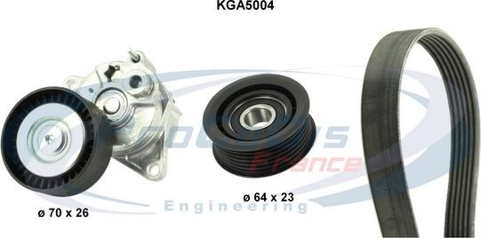 Procodis France KGA5004 - Поликлиновый ременный комплект www.autospares.lv