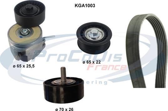 Procodis France KGA1003 - Ķīļrievu siksnu komplekts www.autospares.lv