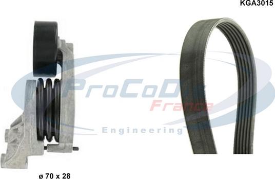 Procodis France KGA3015 - V-Ribbed Belt Set www.autospares.lv