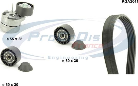 Procodis France KGA2041 - V-Ribbed Belt Set www.autospares.lv