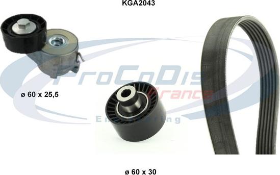 Procodis France KGA2043 - V-Ribbed Belt Set www.autospares.lv