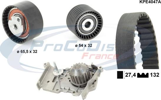 Procodis France KPE4047A - Ūdenssūknis + Zobsiksnas komplekts autospares.lv