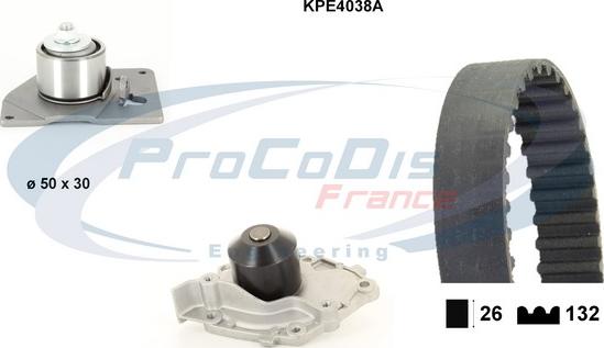 Procodis France KPE4038A - Water Pump & Timing Belt Set www.autospares.lv