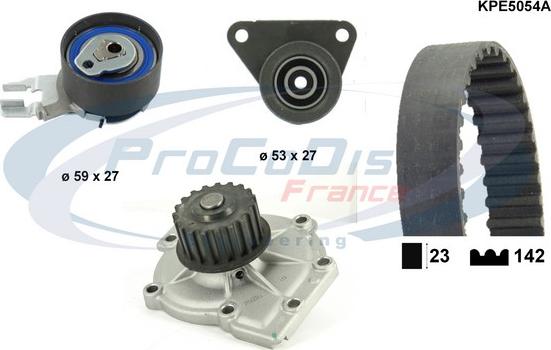 Procodis France KPE5054A - Ūdenssūknis + Zobsiksnas komplekts www.autospares.lv